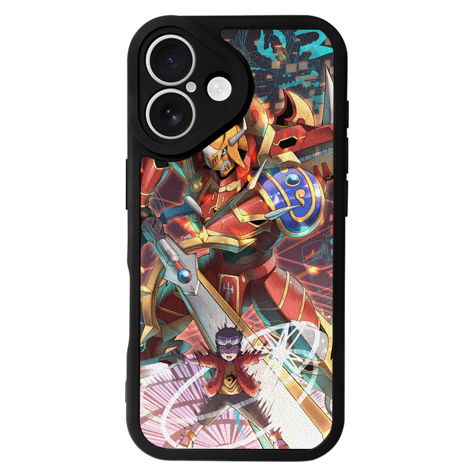 （画像用） Digimon デジタルモンスター/デジモン 【iPhone 16シリーズ対応】シリコンスマホケース（レザー調） 材質：シリコン